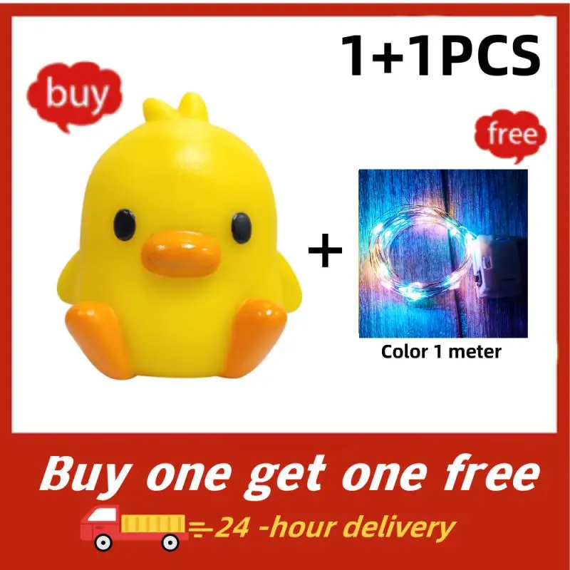 

LED Cute Duck Night Lamp Mini Silicone Lamp Cartoon Animals Sleeping Light Bedroom Decorative Night Light Home Decorations