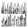 Wall Clock Hands Mechanism Watch Second Mutes Pointers DIY NeedlesFitting Replaceable Wall Clock Repairing Parts 14pcs 1