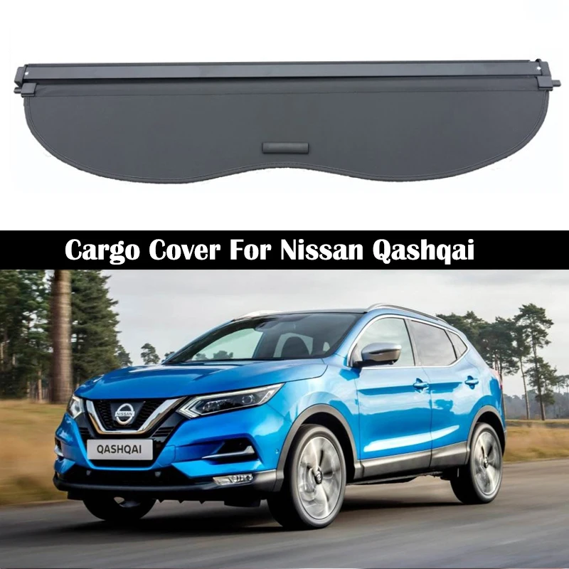 

Trunk Cargo Cover For Nissan Qashqai 2015-2022 Security Shield Rear Luggage Curtain Retractable Partition Privacy Car Accessorie