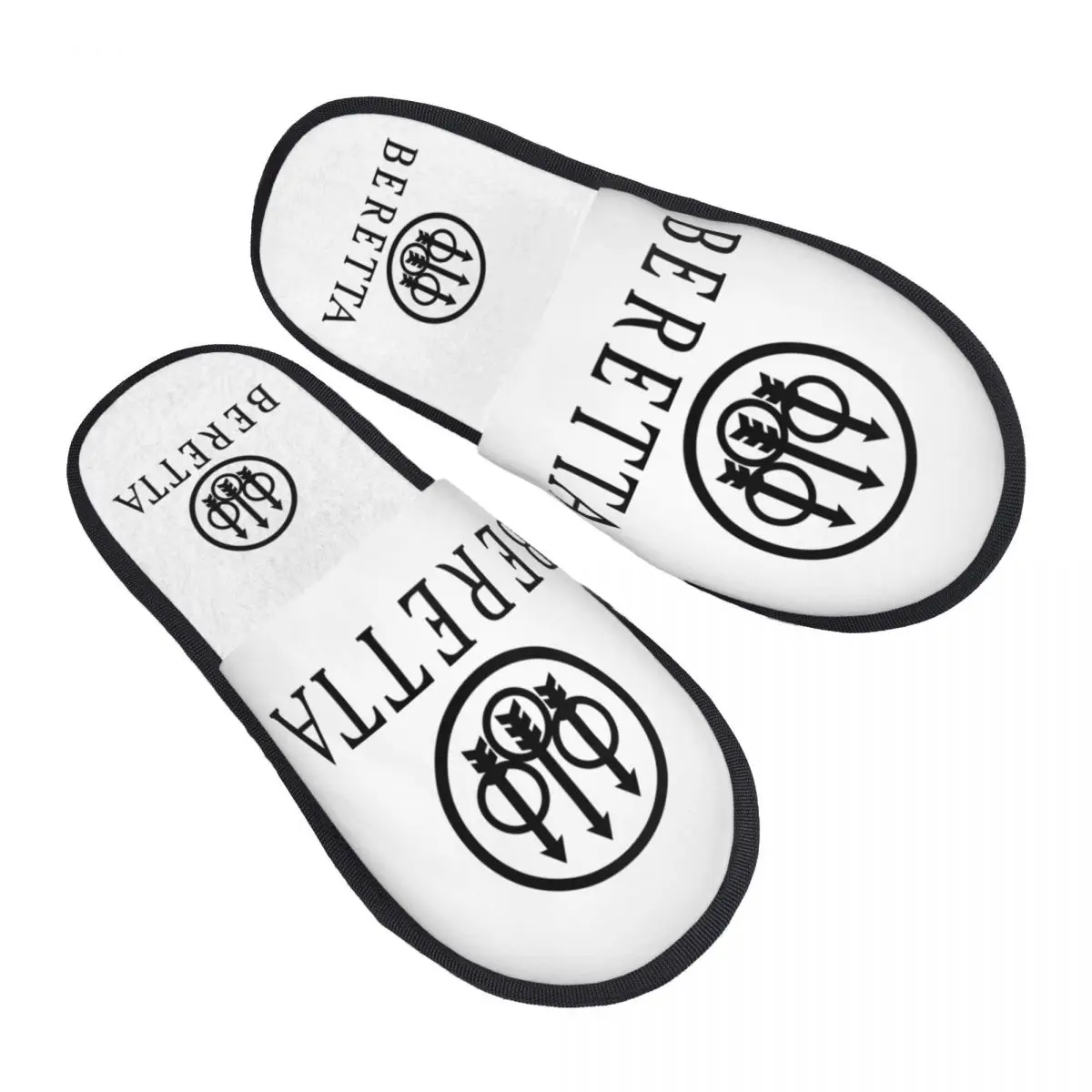 

Beretta Logo Guest Slippers for Spa Women Custom Print Military Gun House Slipper