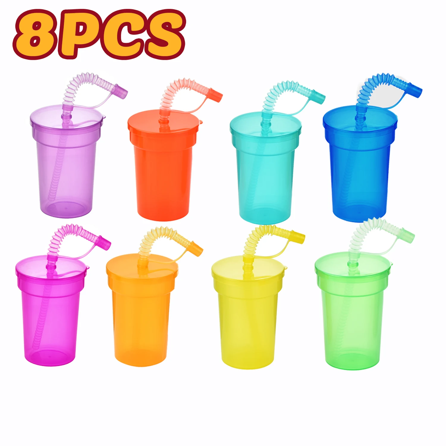 Neonowe kubki do picia wielokrotnego użytku z pokrywkami i słomkami na przyjęcie urodzinowe Podróż Xmas Juice Mug Butelka na wodę