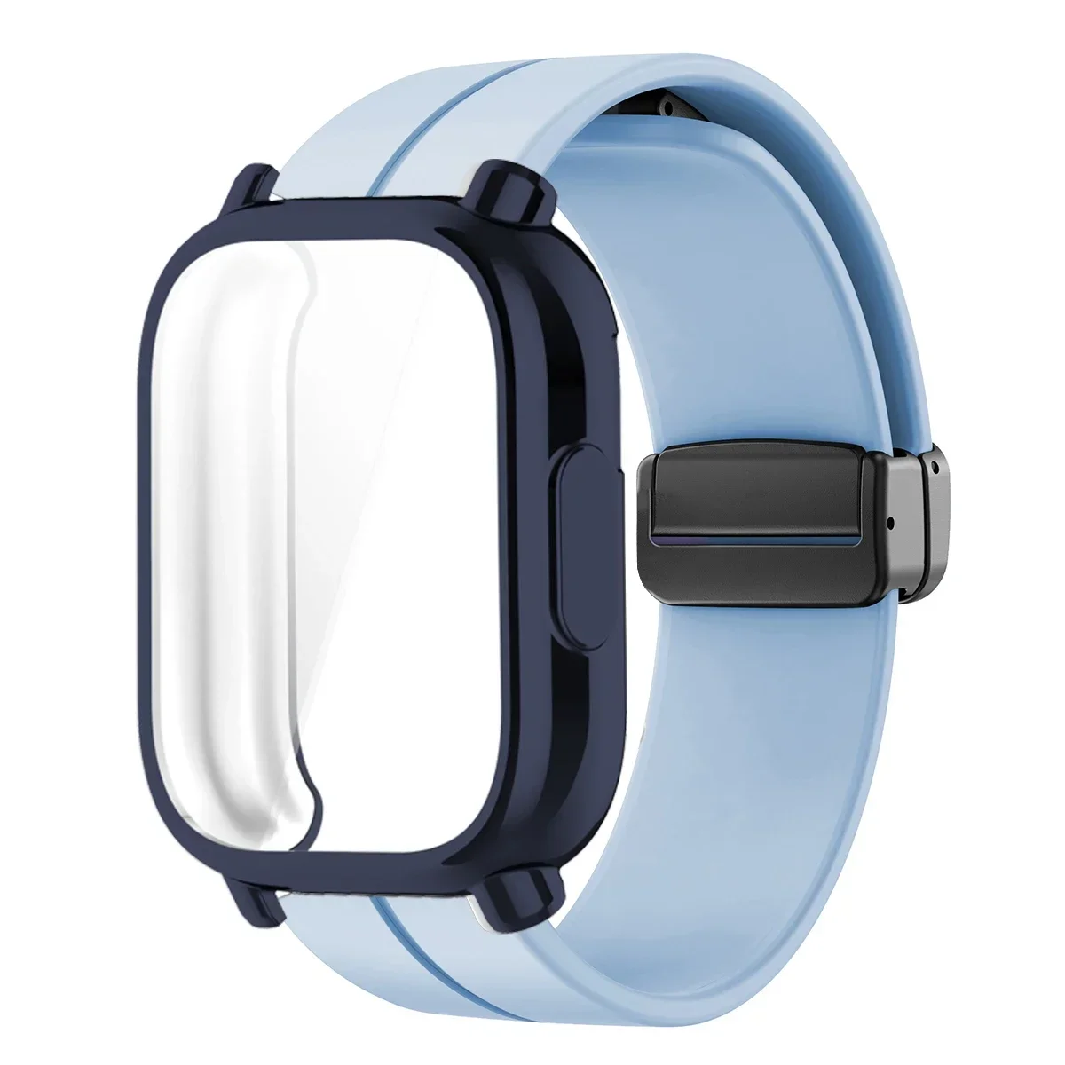 Enhanced TPU Case with Silicone Strap for Smartwatch Protection and Style