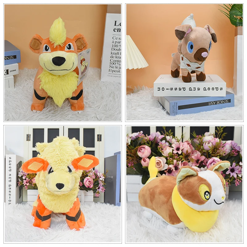 Pokemon Growlithe Rockruff Plush Toys Yamper Fidough Puppy Pokémon - Main Image