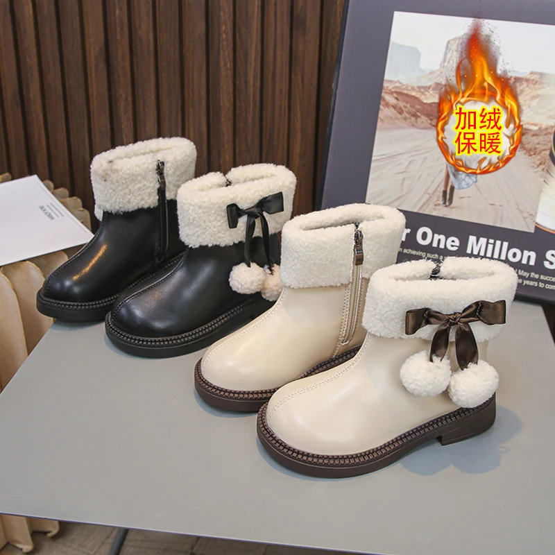 Winter Kids Thermal Ankle Boots with Breathable Lining