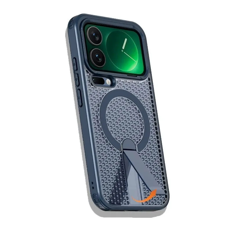 Luxury Honeycomb Cooling Stand Holder Magnetic Case - Hard Armor Protective Cover