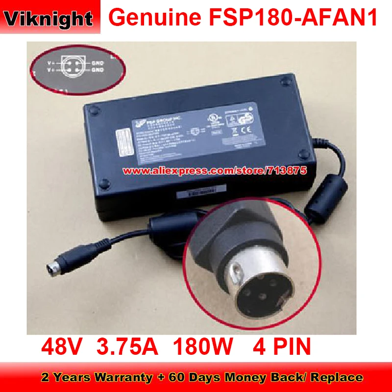 

Genuine FSP180-AFAN1 AC Adapter 48V 3.75A for FSP 9NA1800802 0432-00VF000 104812 H000000223 CS-4803750 with 4 PIN Tip