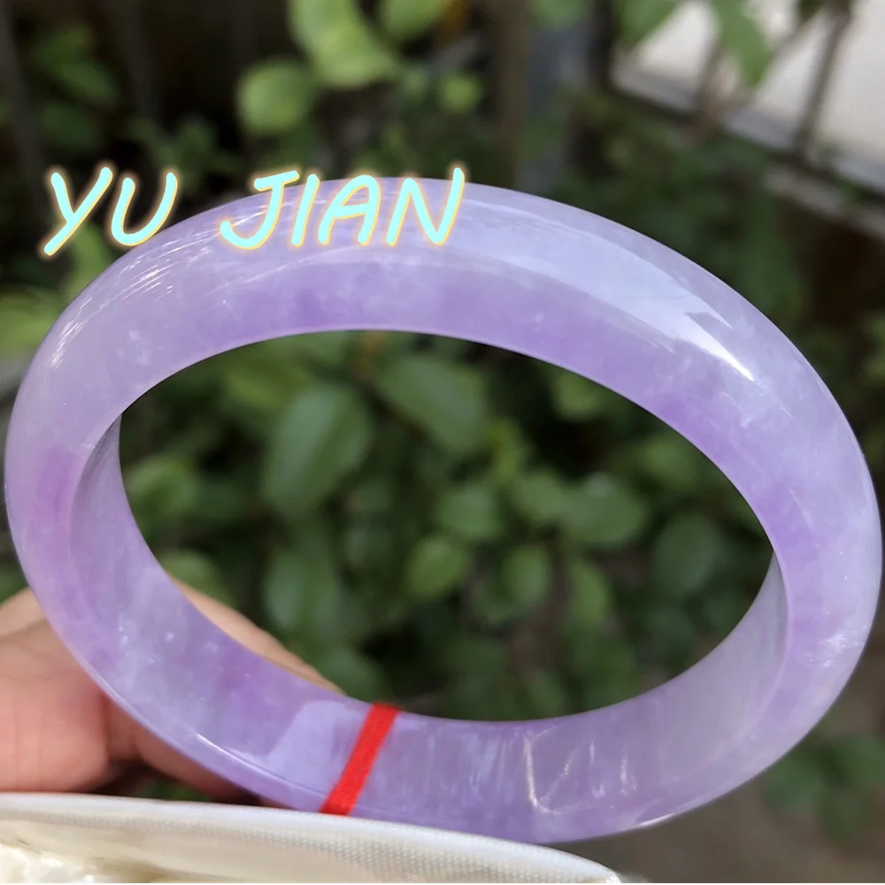 New Natural Jade Bangles Ice Violet Color Delicate Elegant Bracelet High Quality Disposition Jadeite Handring Fine Jewelry