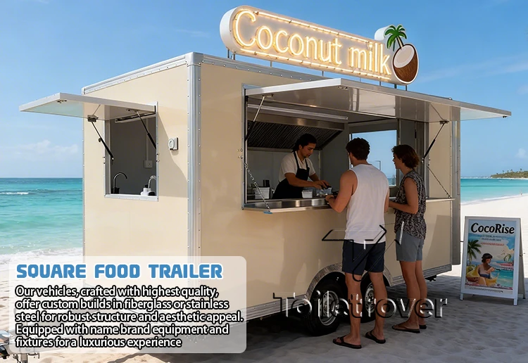 Mobile Commercial Food Truck Trailer Outdoor Street Burger Food Truck Ice Cream Remorque Food Truck Trailer for Catering S9ac9f7d4e78041aab64caef382ab53eey