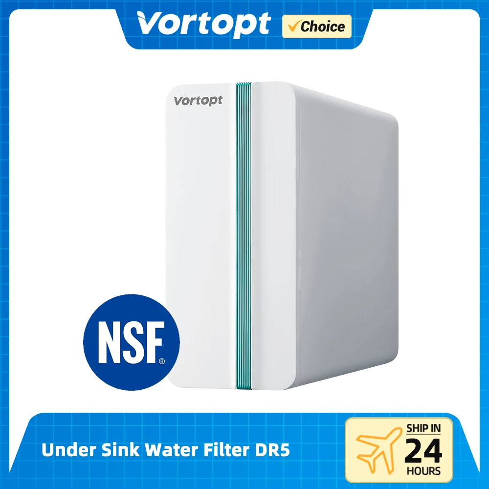 Vortopt NSF/ANSI 58 Сертифицированный фильтр обратного осмоса под раковиной DR5 1000 GPD безрезервуарная система обратного осмоса уменьшает коэффициент Слива TDS 3:1