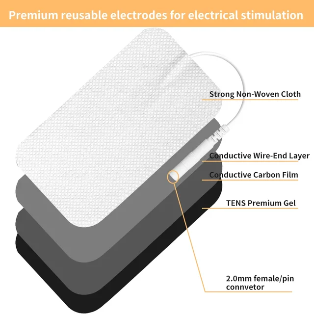 10/20/50PCS Tens Electrode Pads Gel For Acupuncture Physiotherapy Massager Patches Slimming Pulse EMS Muscle Stimulator Sticker 2