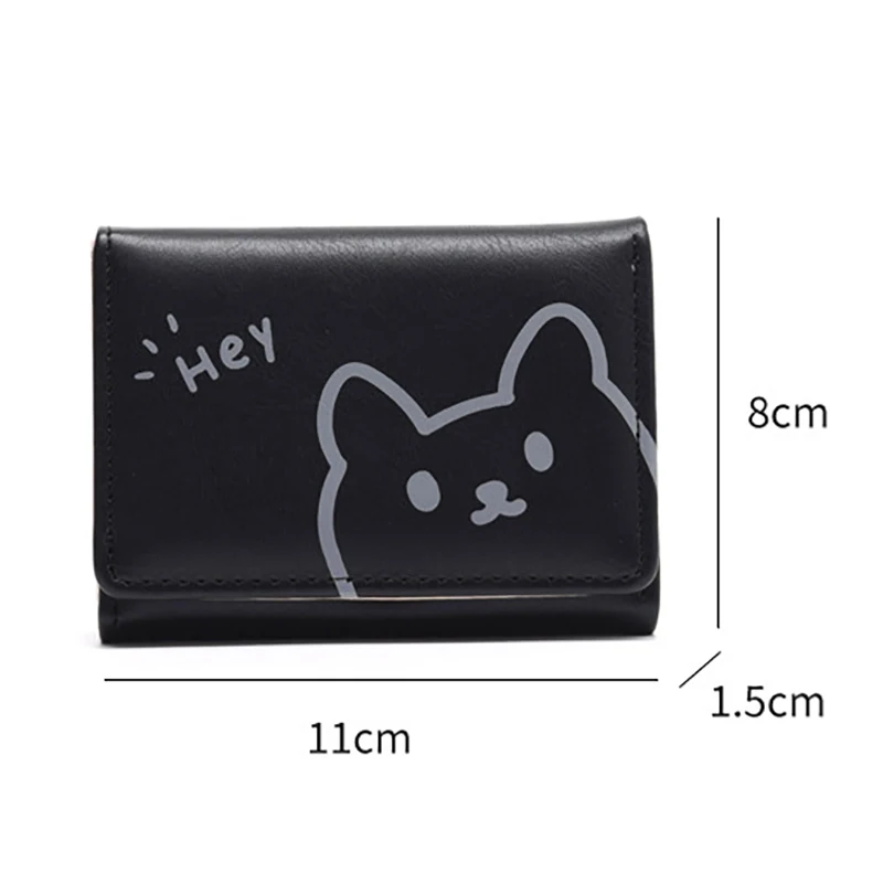 Cat Wallets for Women Fashion Cute Cartoons Luxury Women's Small Wallet Leather Short Card Hold Package Female Wallet Coin Purse leather wallet coin purse credit card holder women wallet card wallet coin purse wallet women purse women coin purse faux leather wallet