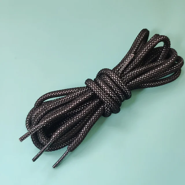 High Quality 120cm Round Black White Sholeaces Sneakers High-top Canvas Basketball White Shoe Strings Laces Accessories 6