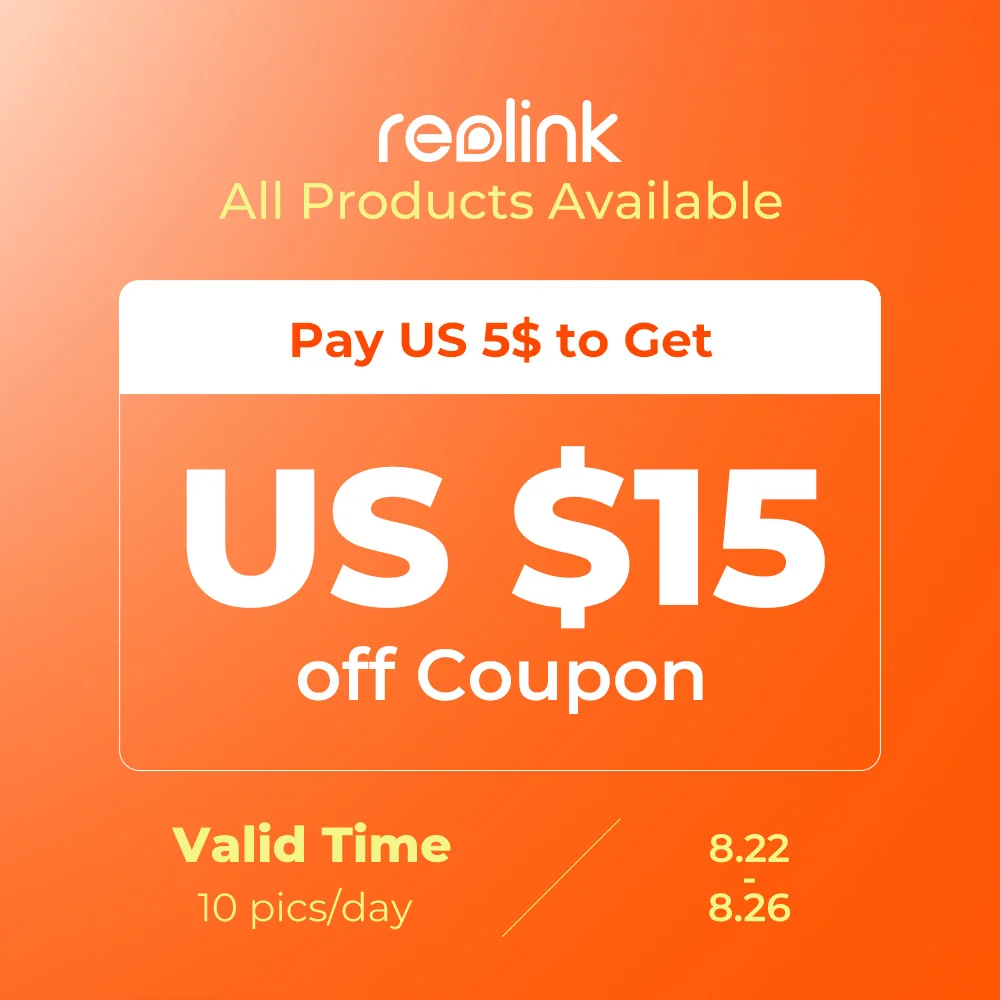  Купоны на $15 по $5 для всех камер Reolink