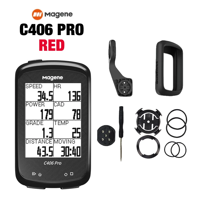 Magene-Ordinateur de vélo C406 Pro, navigation GPS, VTT, route,  subventionnement, compteur de vitesse sans fil intelligent, capteur  étanche, version anglaise