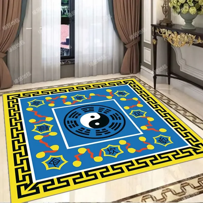 VIKAMA Chinesische Kultur Yin und Yang Taiji Bagua Teppich Feng Shui Glück kann das Glück von schmutzigen waschbaren Matten verändern – Detail 20
