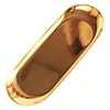 Nordic INS Multicolor Oval Plate Jewelry Key Tray Stainless Steel Metal Desktop Organizer Plate Multifunctional Decorative Plate 5