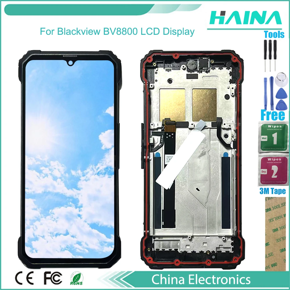 

6.58-inch Original For Blackview BV8800 LCD Display +Touch Screen Digitizer Assembly 2408*1080 For Blackview BV8800