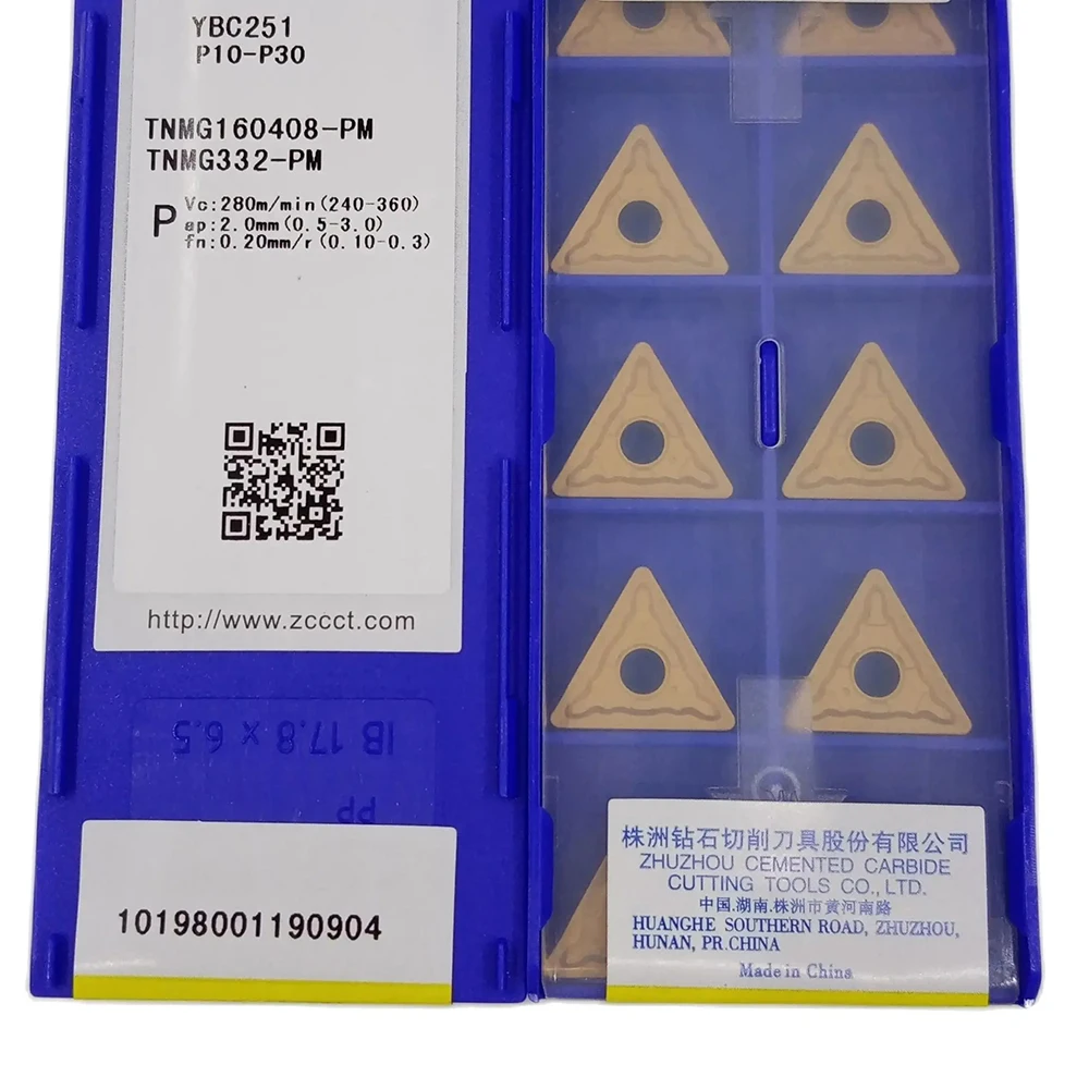 

TNMG160408-PM 100% Original ZCC 10PCS/LOT TNMG160408 PM TURNING TOOLS Lathe Cutter Tools YBC251 YBC252 YBC152 YBD102 TNMG160408