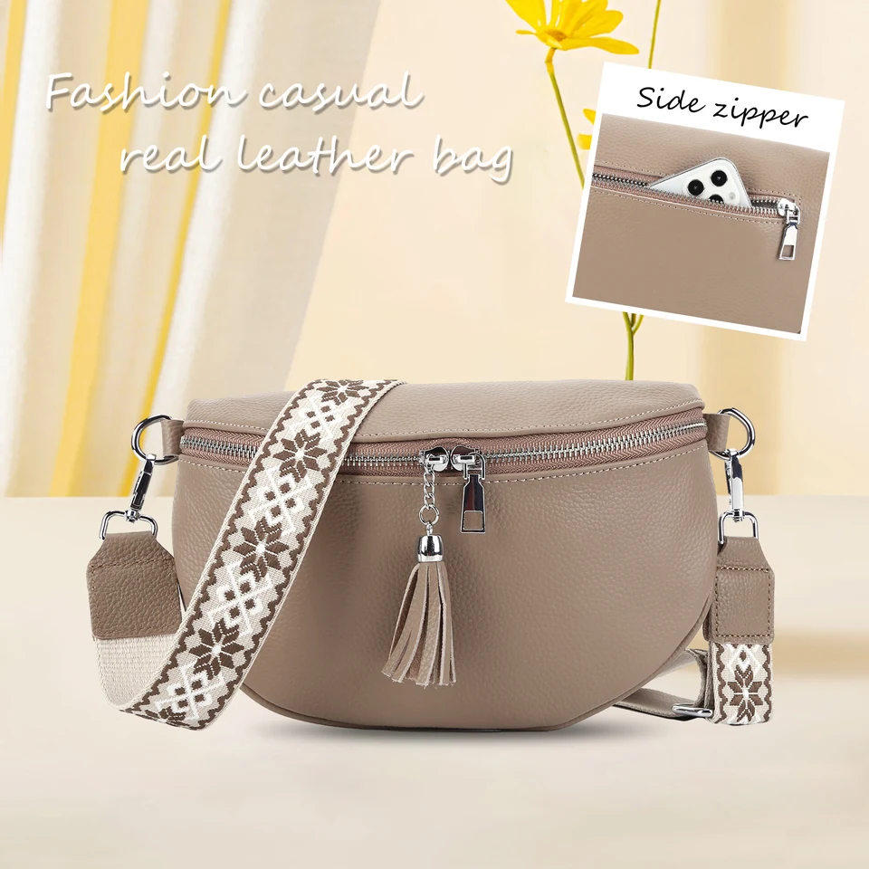 Borsa A Tracolla Donna In Pelle PU – Piccola, Con Tracolla Regolabile, Tasche Multiple E Foro Per Auricolari, Per Viaggi E Lavoro Quotidiano - 2