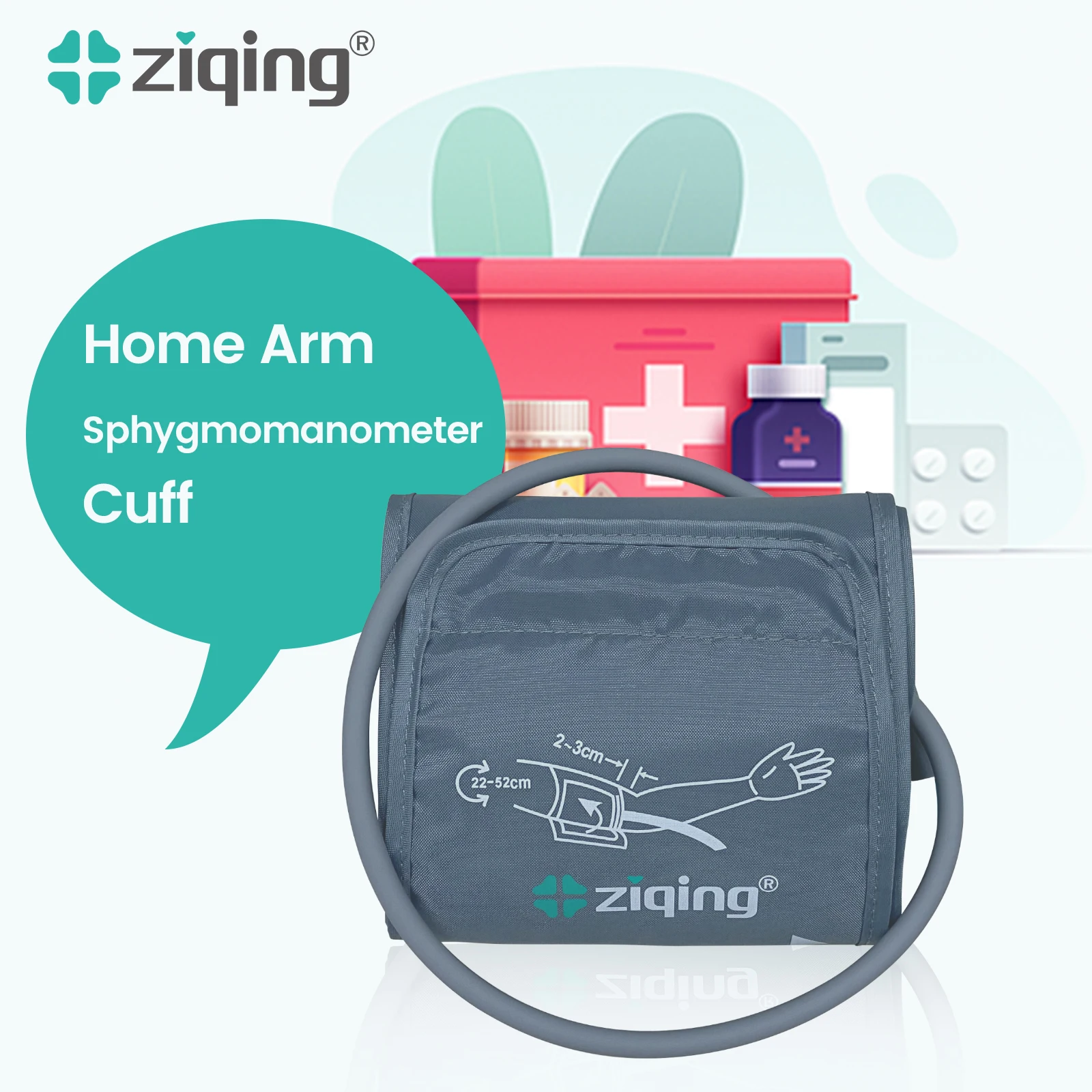 Blood Pressure Cuff for Arm Blood Pressure Monitor Meter Sphygmomanometer Belt Pulse Oximeter Ac 22-32cm 22-36cm 22-44cm 22-52cm