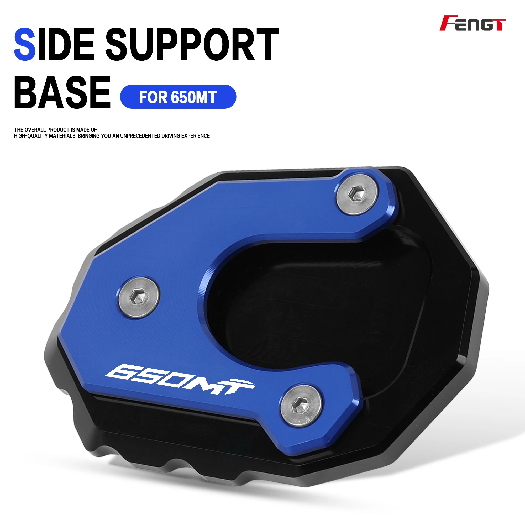 Enhanced Motorcycle CNC Kickstand Foot Extension Pad Support Plate Pedal Footrest