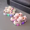 Disney Mickey Mouse Spring Autumn and Winter Children's Lighting Casual Shoes pu Girls and Boys LED Sneakers Board shoes 3