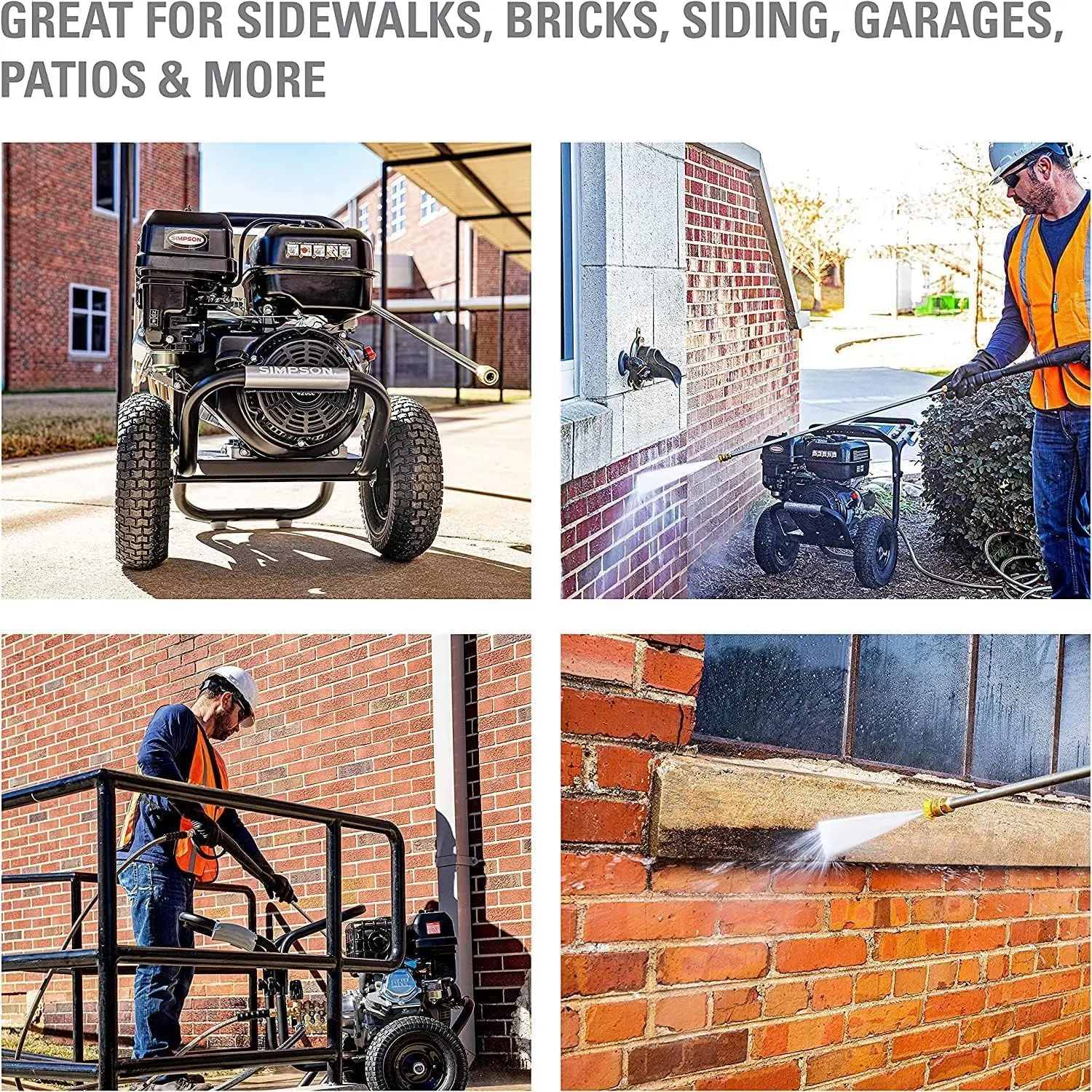 Cleaning PS60843 PowerShot 4400 PSI Gas Pressure Washer, Includes Spray Gun and Extension Wand, 3/8-inch x 50-foot Monster Hose