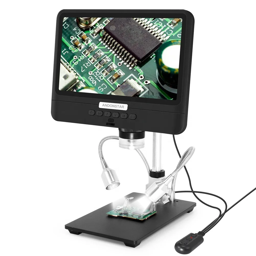 

Hot Digital Microscope AD208 8.5 Inch Adjustable LCD Display For Soldering Digital Microscope Black 1080P Scope Soldering Tool