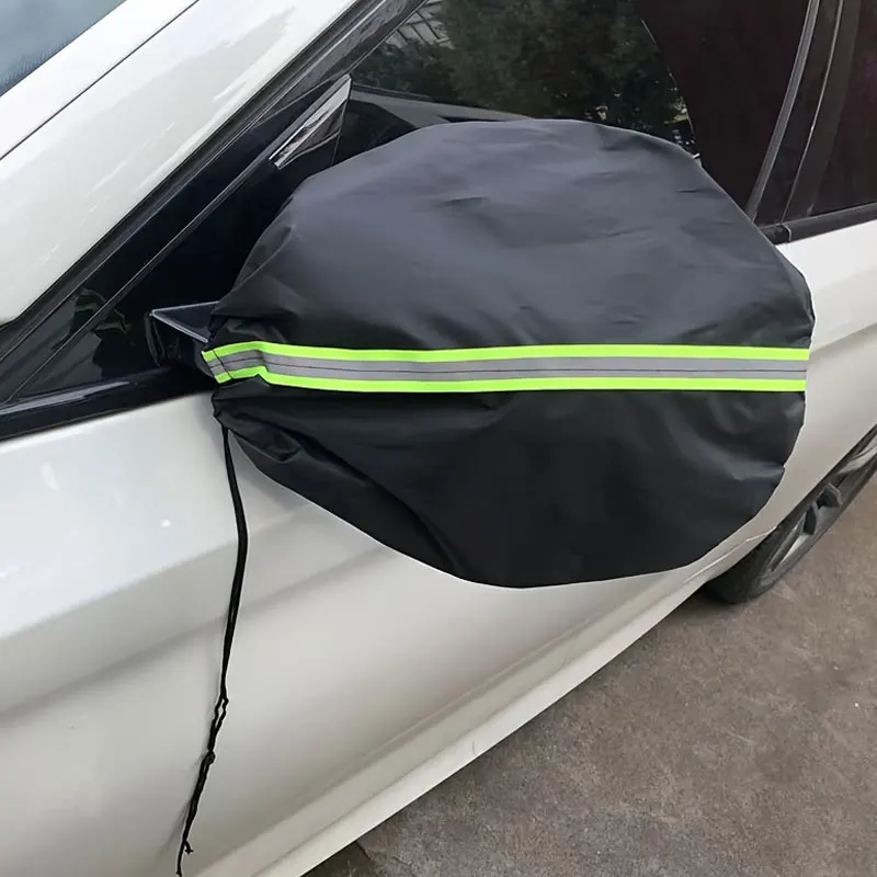 Waterproof Side Mirror Covers Auto Rearview Protection Cover Reflective Strip For Car Vehicle Winter Freeze Frost 1 Pair rearview mirror protector rearview mirror cover