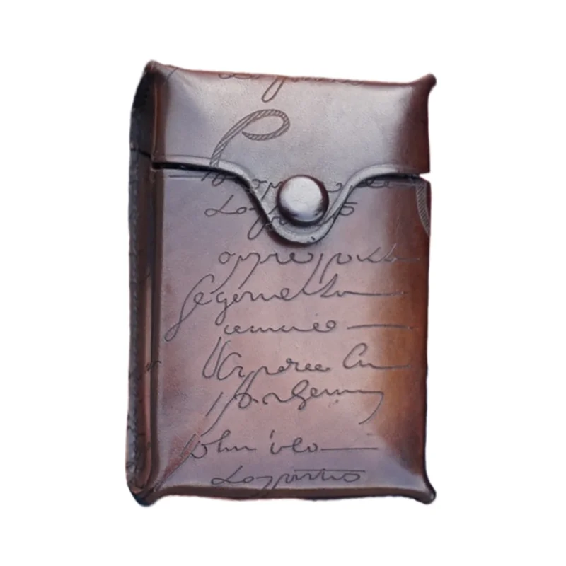 DIMY 2023 New Leather Cigarette Box Set Men's Portable Thickened Anti-Pressure 20 Pieces Soft Bag Special Creative Personalized