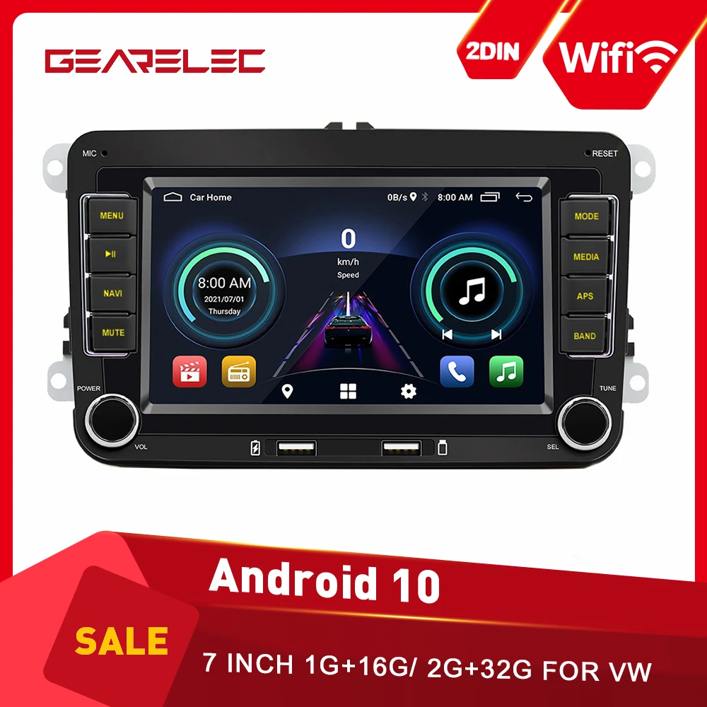 Автомобильный мультимедийный плеер Android10 для VW 7-дюймовый сенсорный экран