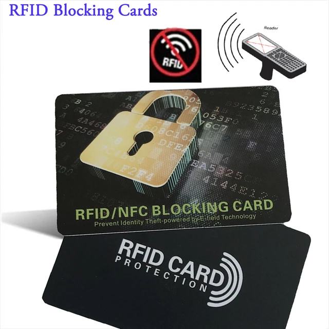 RFID Blocking Card Ultra Slim Contactless NFC Protector Blocker Wallet  Shield