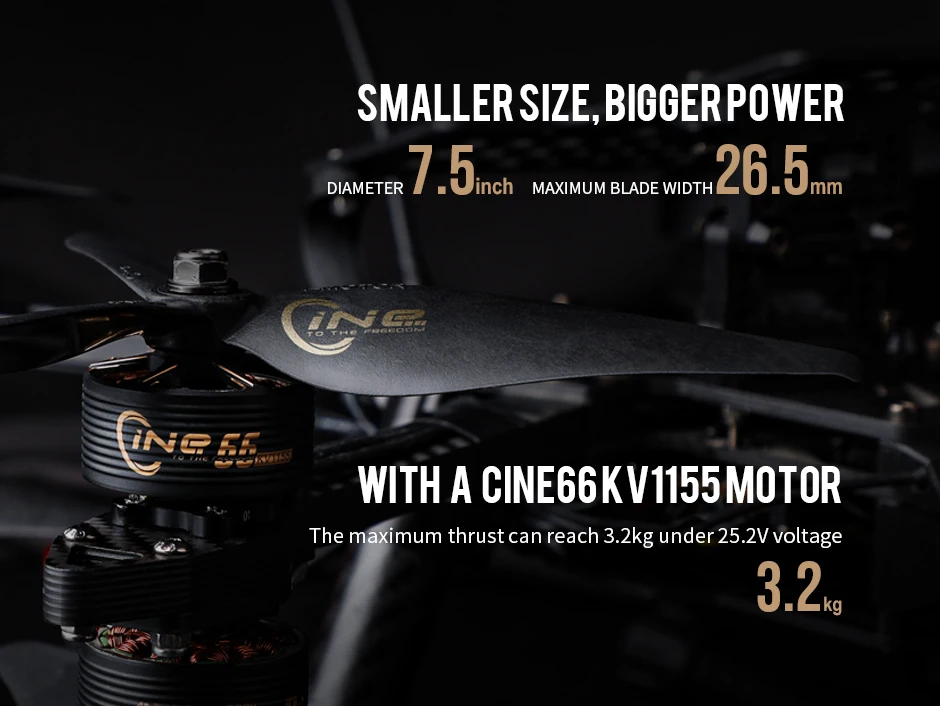 T-MOTOR C7.5x4.6 Prop - 1Pairs/bag Professional Cinematic FPV Propeller for Cinematic FPV drone 8