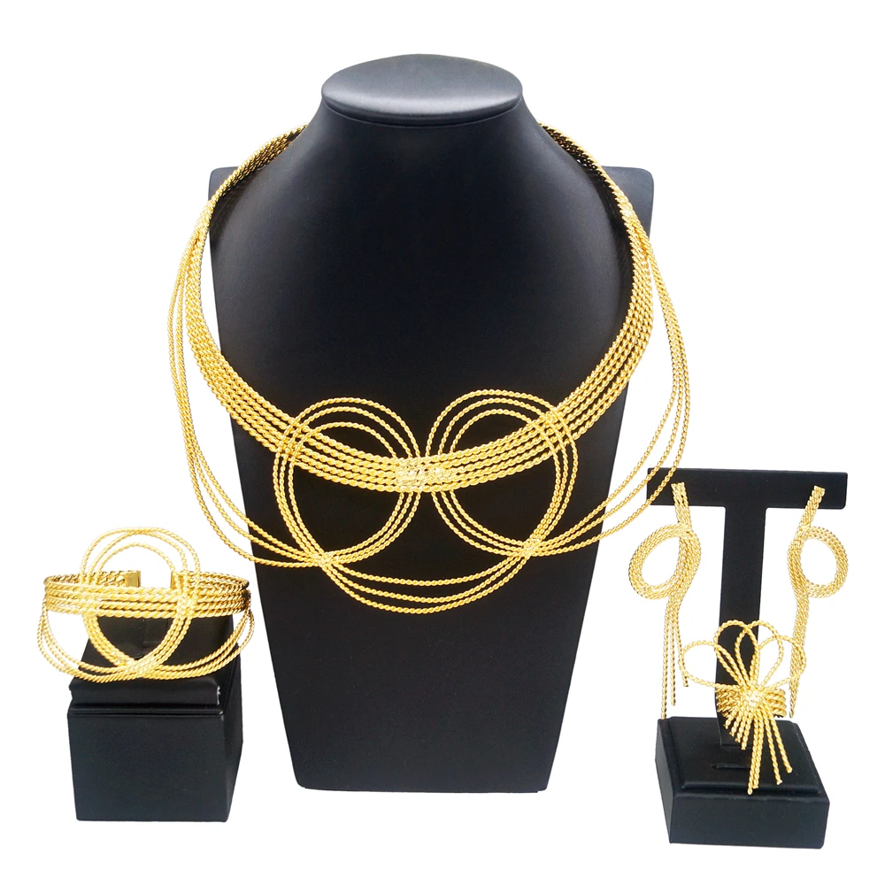 Brazilian Gold Jewelry Wedding Brazilian Gold Jewelry Set Jewelry 24k Set Women Jewelry