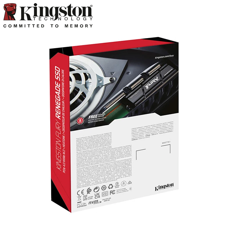 Kingston FURY Renegade PCIe 2280 NVMe SSD with Heatsink