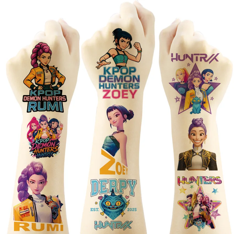 5x5cm K-POP Cross-border Witch Girl Group Tattoo Stickers  20 Sheets  Water Transfer Disposable Adhesive 1