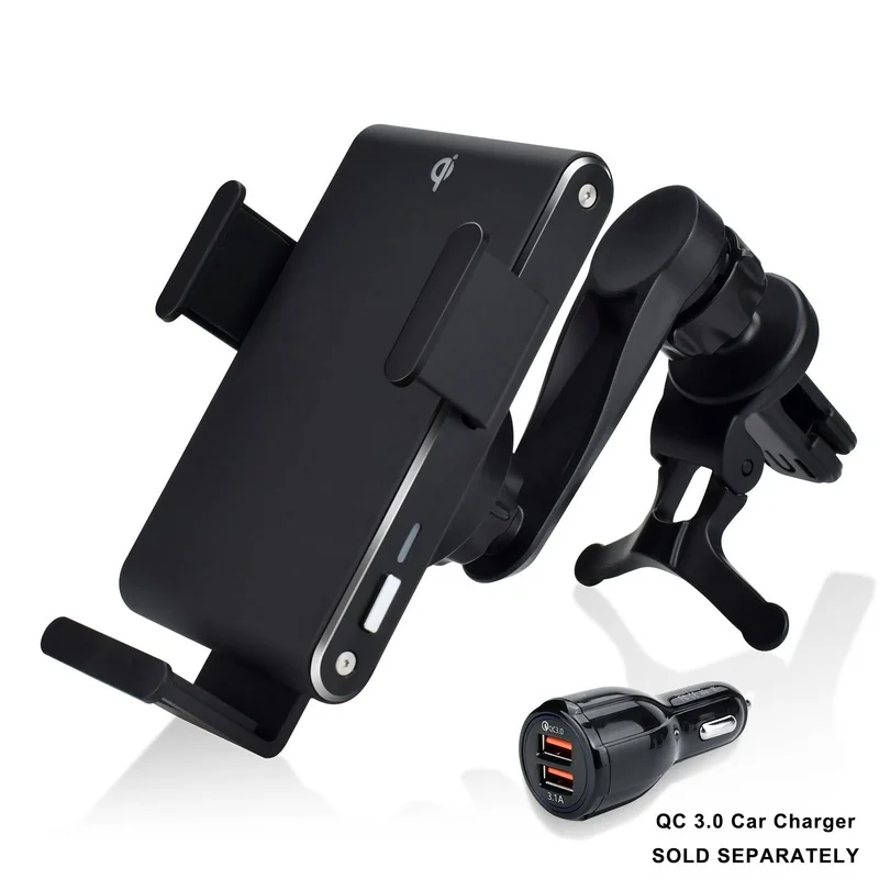 

15W Dual Coil Wireless Charger Car Phone Holder For iPhone 12 11 13 pro max Xiaomi Samsung Car Air Vent Clip Phone Mount Bracket