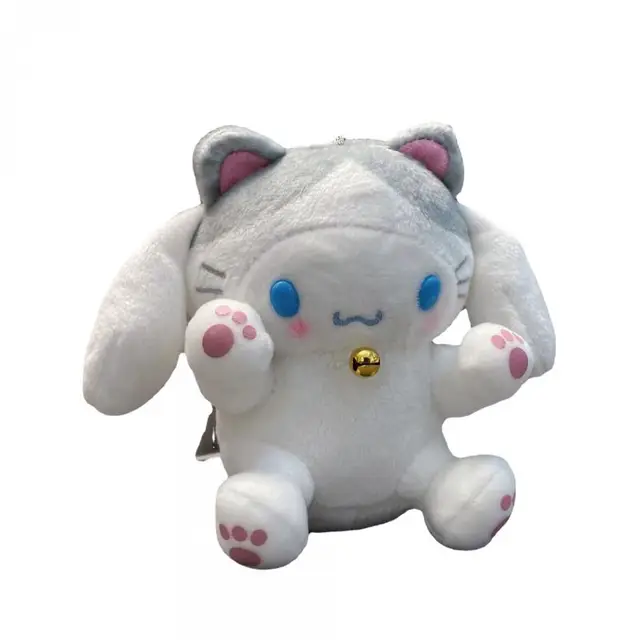 Sanrio Cinnamoroll My Melody Japanese Doll Cute Plush Toys Cartoon Animal Soft Stuffed Fortune Cat Cross Dressing Children Gifts 2