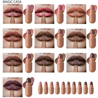 ‌10 Color Smooth Brown Toned Capsule Lipstick Set Lasting Matte Velvet‌ Mini Lip Balm Smudge Proof Highly Pigment Lip Makeup Kit 2
