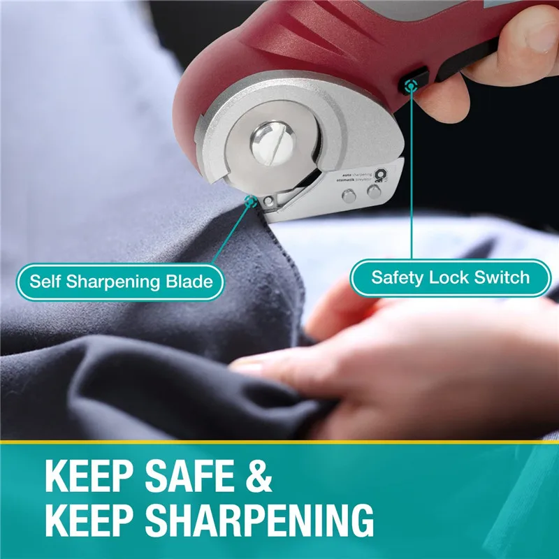 Electric scissors Cordless/fabric/Leather/Cloth Sewing hand held alloy head cutting multi functional electric cutting Tool 5