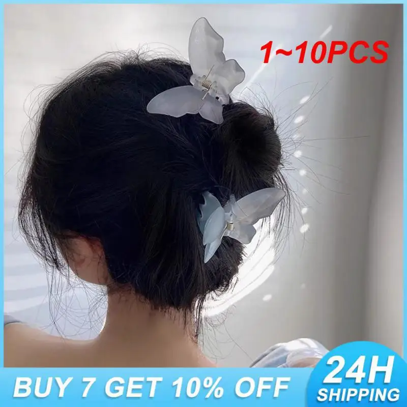 

1~10PCS Charming Butterfly Hair Clip High-quality Semi-transparent Hair Clip Fashion Trends Must-have Exquisite Korean Style