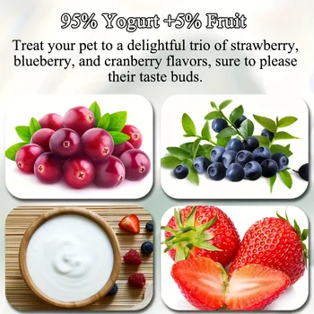100g/3.53oz Fruit Yogurt Cubes Dog Treats For Dogs Or Cats, Made With Yogurt And Fruit, Healthy, Easily Digestible 2