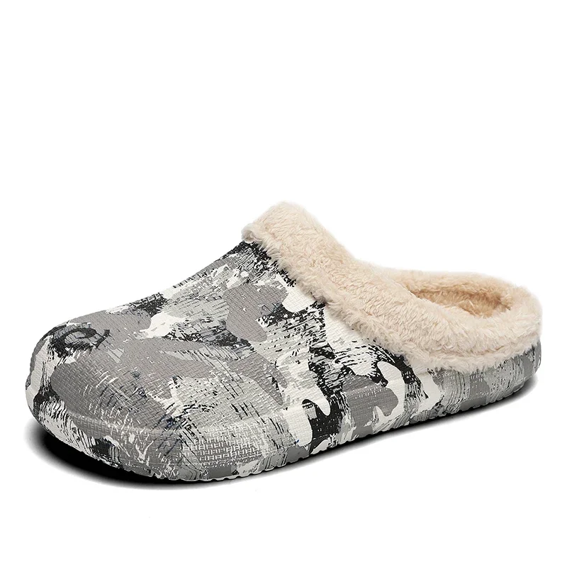 2022 Men Cotton Slipper Winter New Thick-soled EVA Soft Bottom Waterproof Detachable non-slip Unisex Female Home Fashion Cheap