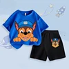 PAW Patrol Children's T-shirts Sets Boys Summer Short Sleeve Shorts Two Piece Sets Kids Outfits Breathable Casual Clothes Set 3