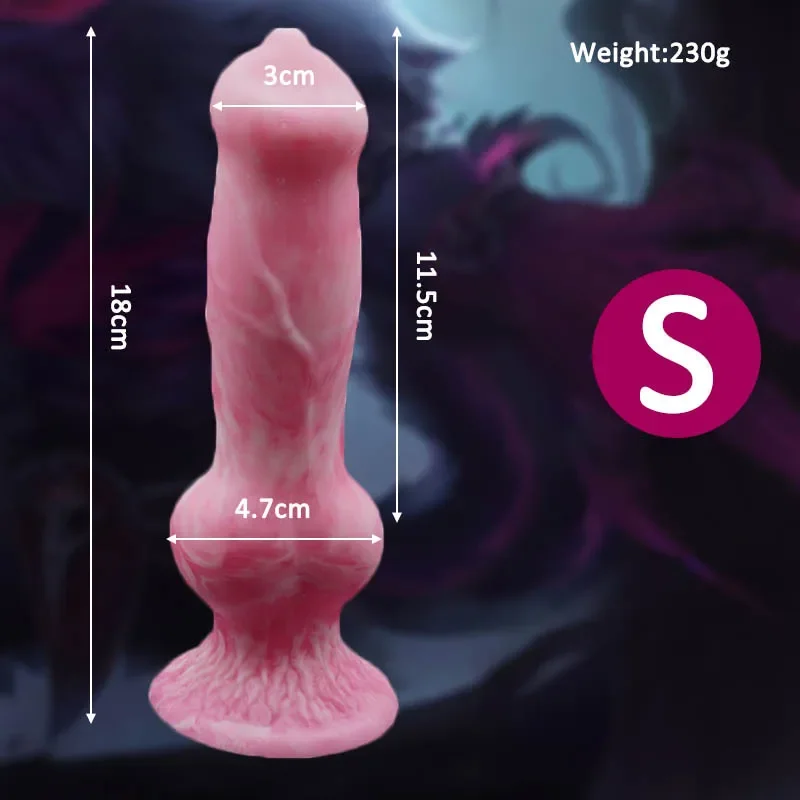 12,99 Zoll Super Riesiger Hundeknotendildo Weiches Silikon Buntes Sexspielzeug für Erwachsene 5 Größen Für Frauen Vaginalmassage