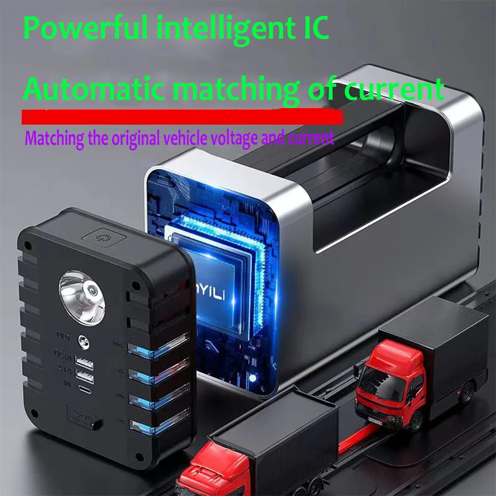 Large Trucks Auto Battery Charger Power High Capacity 24V 8998000mAh Jump Starter Device Charging System And Start Operating