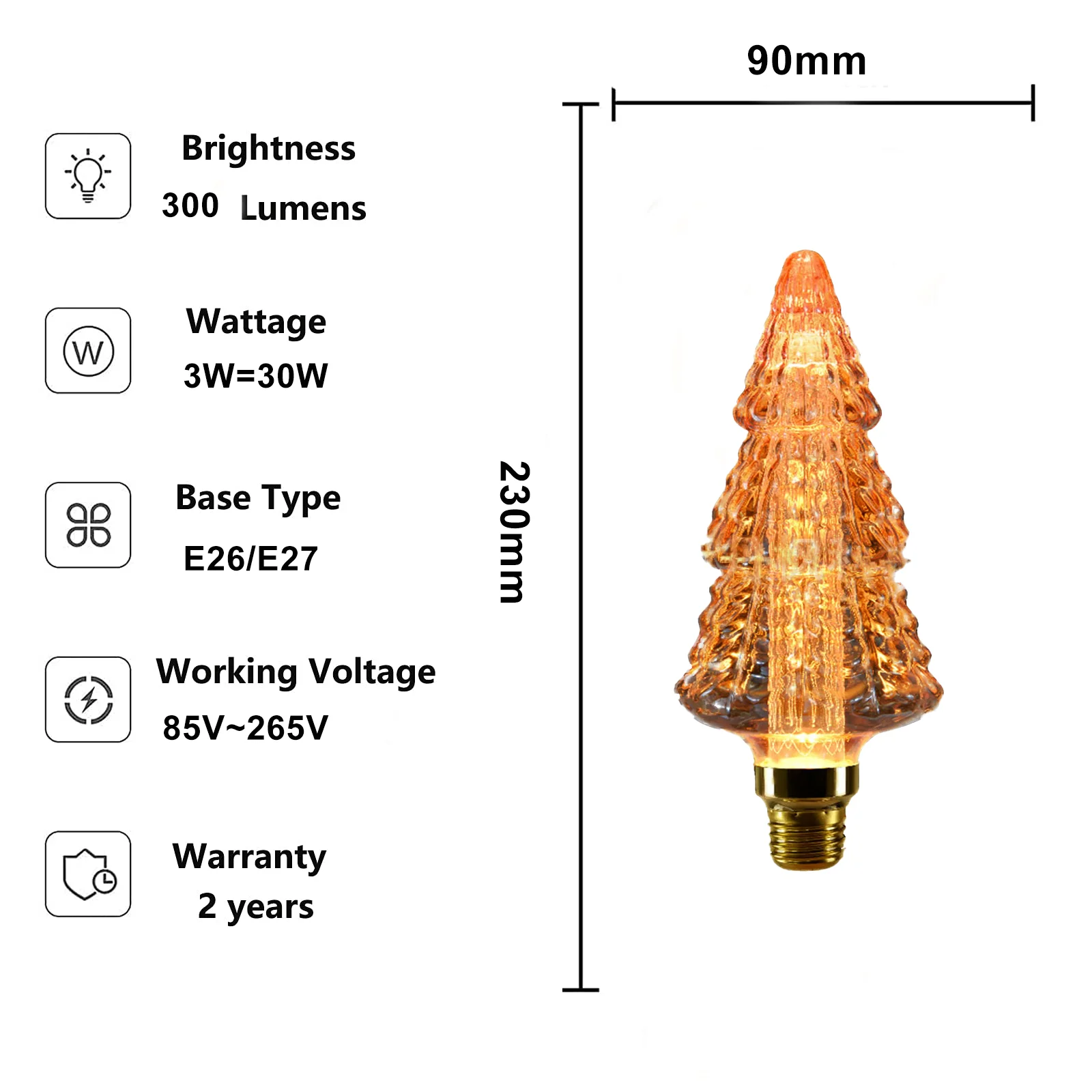 레트로 LED 에디슨 전구 85V-265V E27 3W 전구 ST64 G80 DT45 빈티지 램프 샹들리에 장식 조명 크리스마스 불꽃 놀이 램프