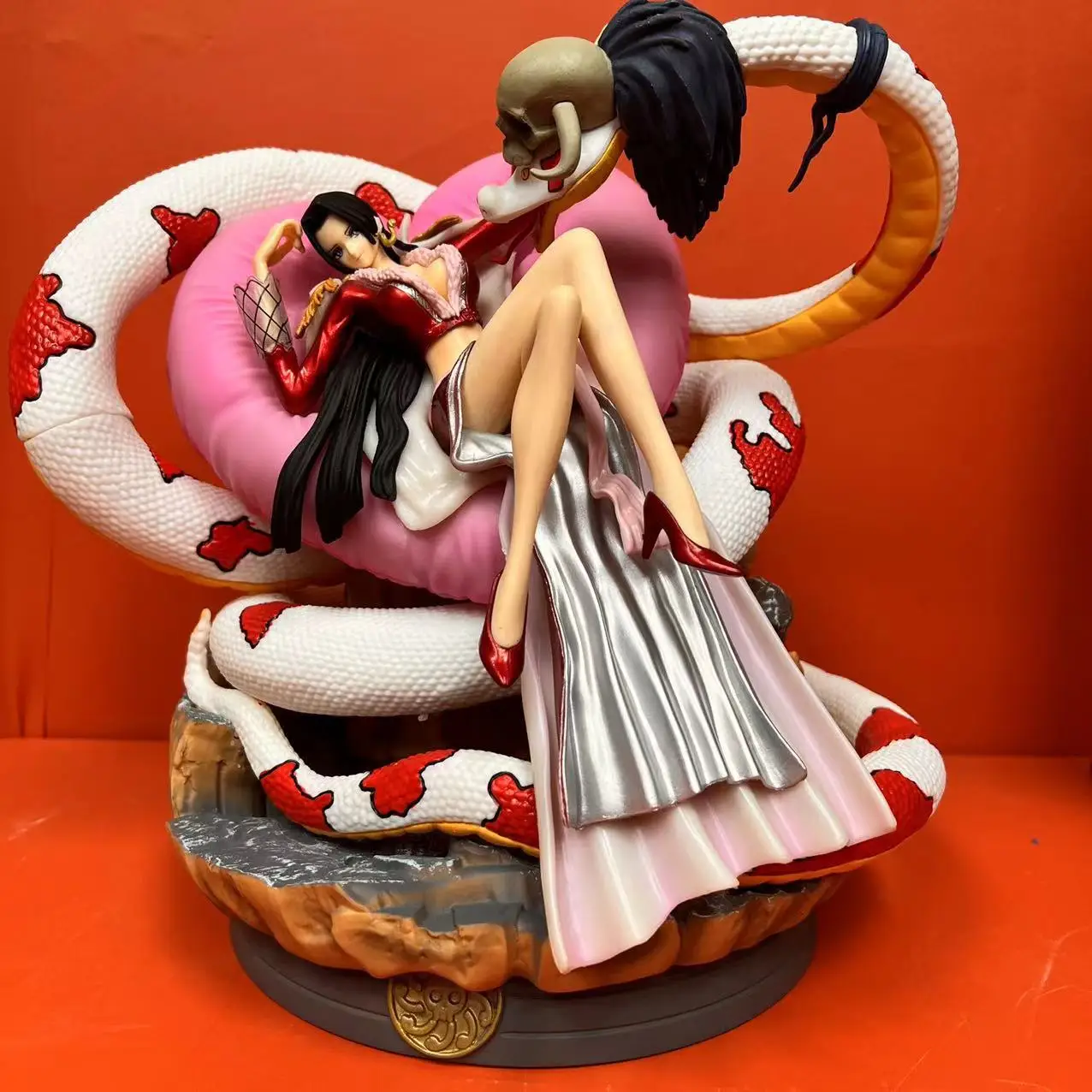

28cm One Piece Anime Large Lying Posture Boa·Hancock Boxed Pvc Action Figurine Collectible Decoration Model Dolls Toys Gifts
