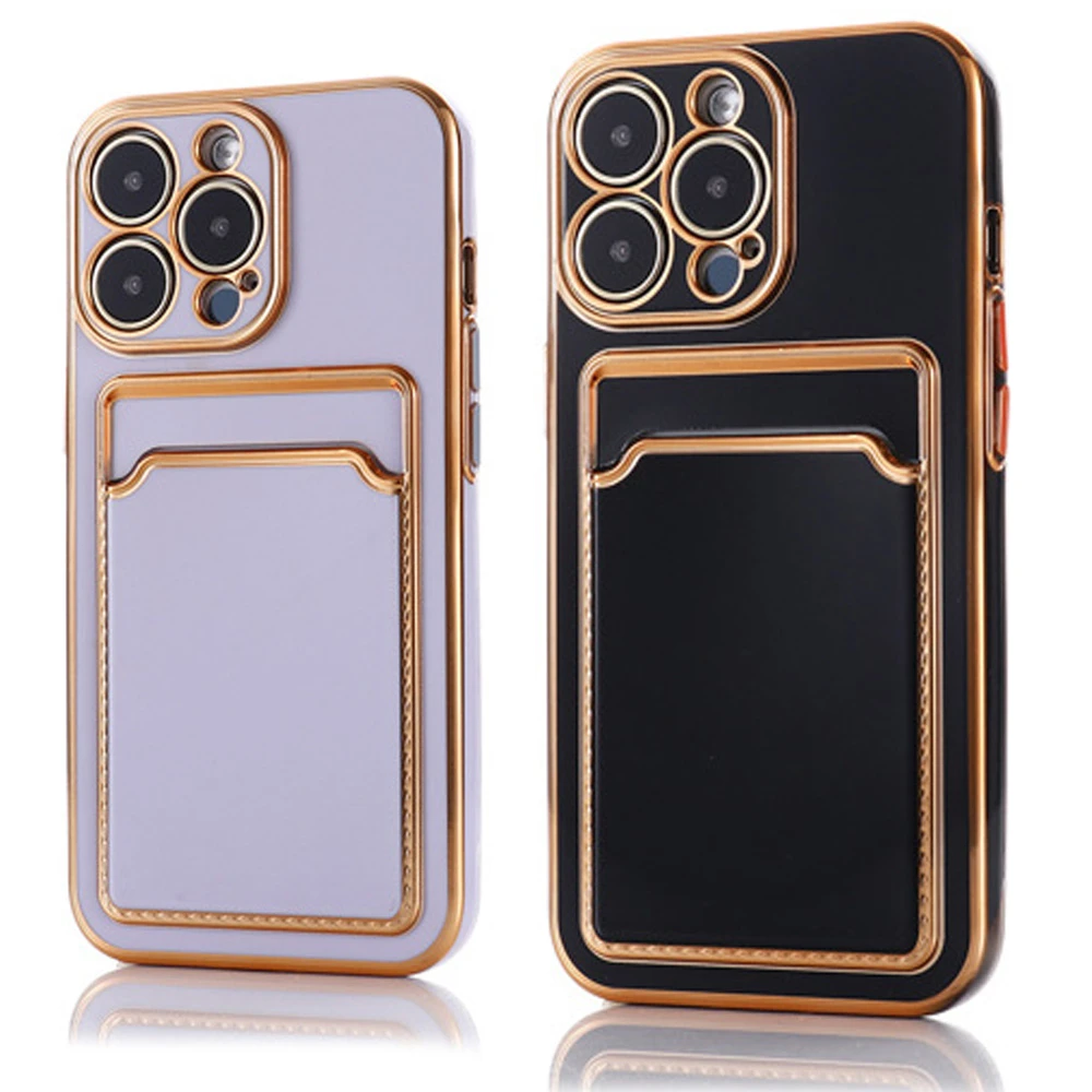 cute iphone xr cases For iPhone 13 11 12 Pro Max Mini Cases Plating Phone Cover For iphone X XS Max XR 7 8 Plus SE 2020 Card Slot Bag Holder Case iphone xr case with card holder