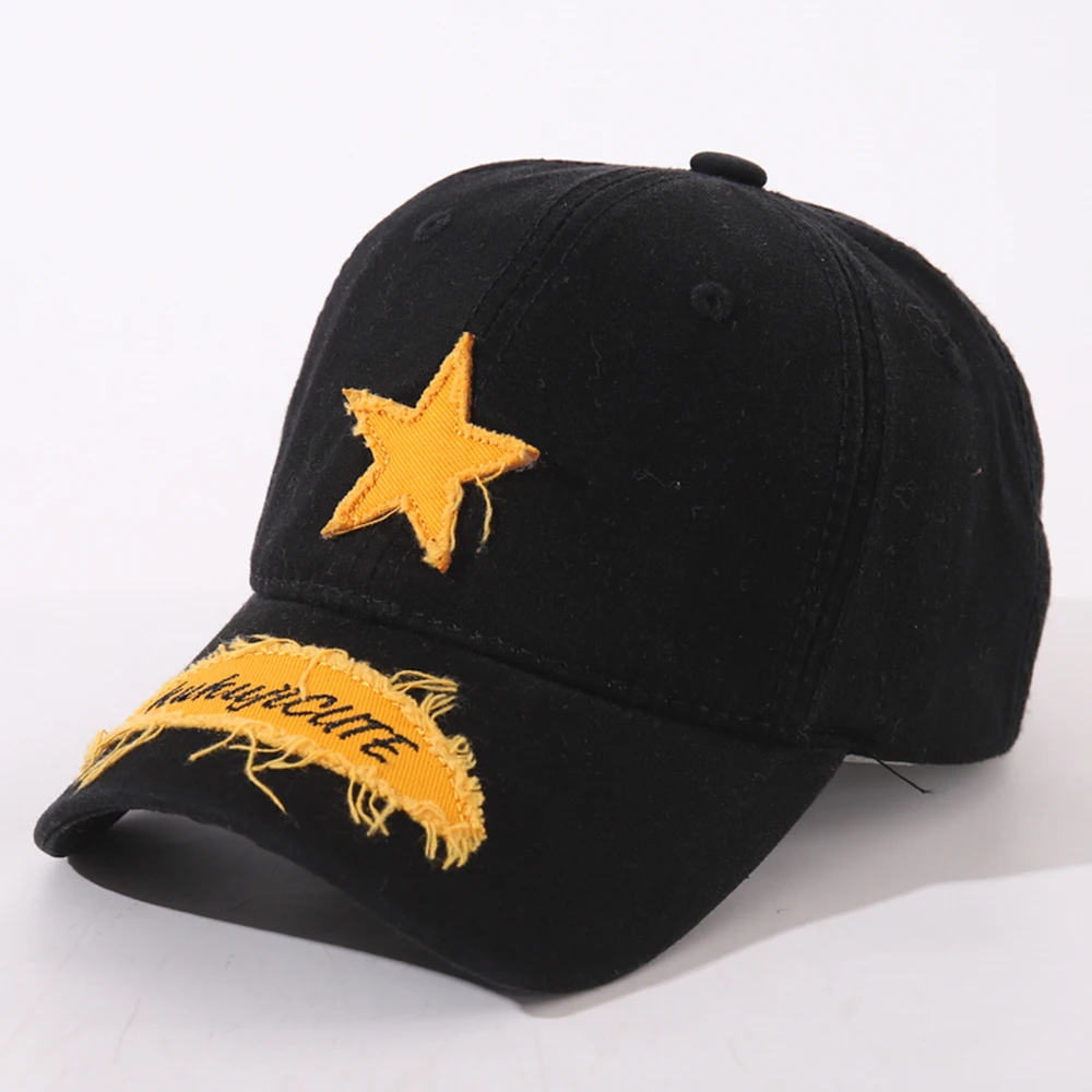 

Children's Hats Spring And Autumn New Boy Personality Trend Five-pointed Star Baseball Caps Girl's Sunscreen Cap